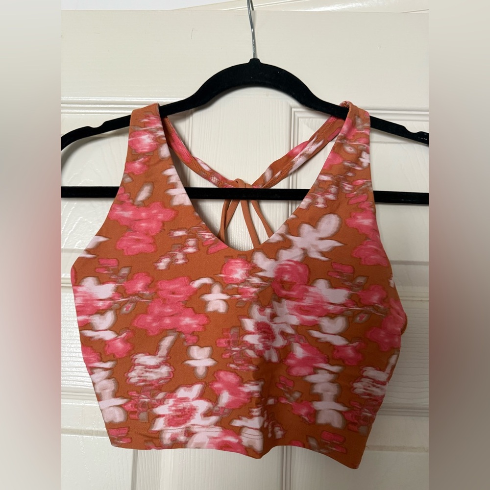 Aerie Offline Patterned Bra/Cropped Tank Top